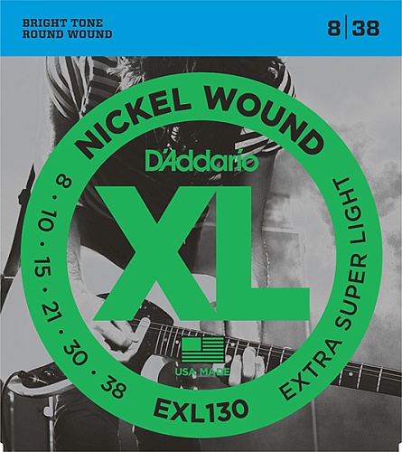 D'Addario EXL130 XL NICKEL WOUND   - Extra Super Light 8-38 D`Addario